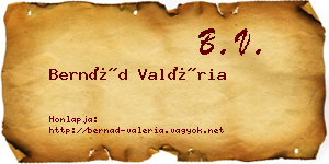 Bernád Valéria névjegykártya